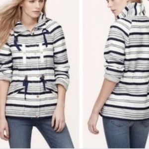 Preowned LOFT Navy & White Anorak Jacket